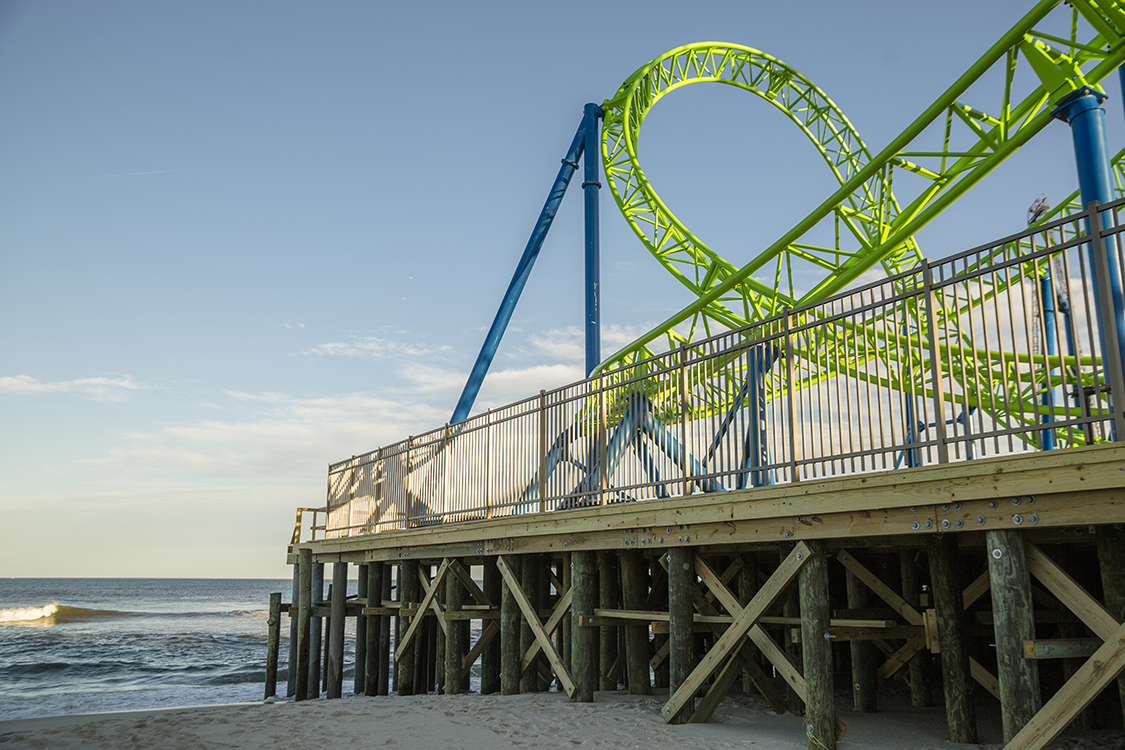 Seaside Heights New Boardwalk, Pier, and Hydrus Roller Coaster