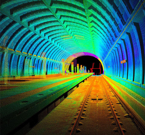 Rail tunnel geospatial