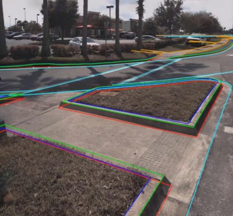 ADA ramp compliance analysis of a ramp captured with mobile LiDAR