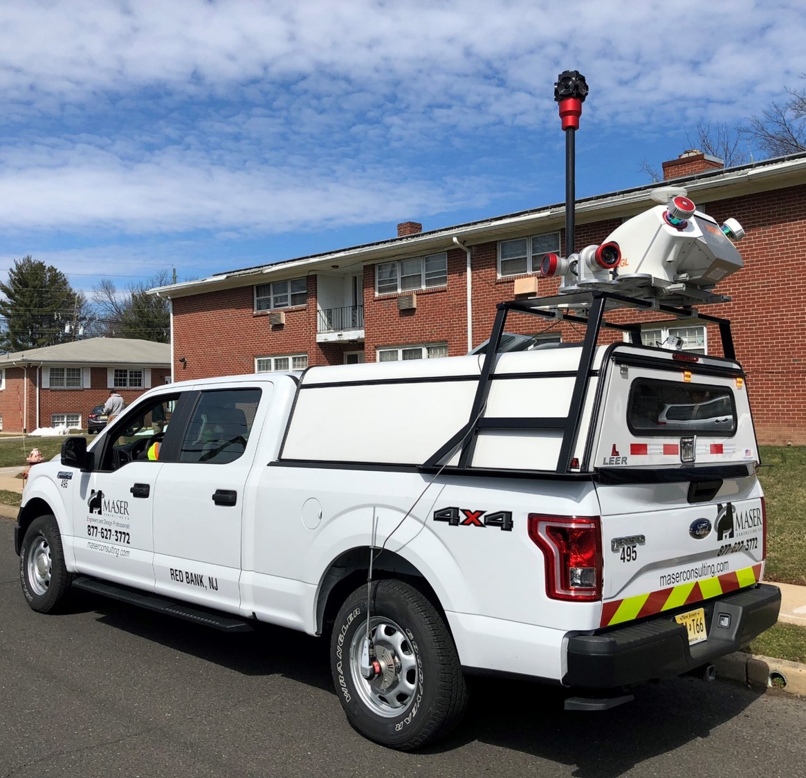 A Maser Consulting truck equipped with mobile LiDAR technology