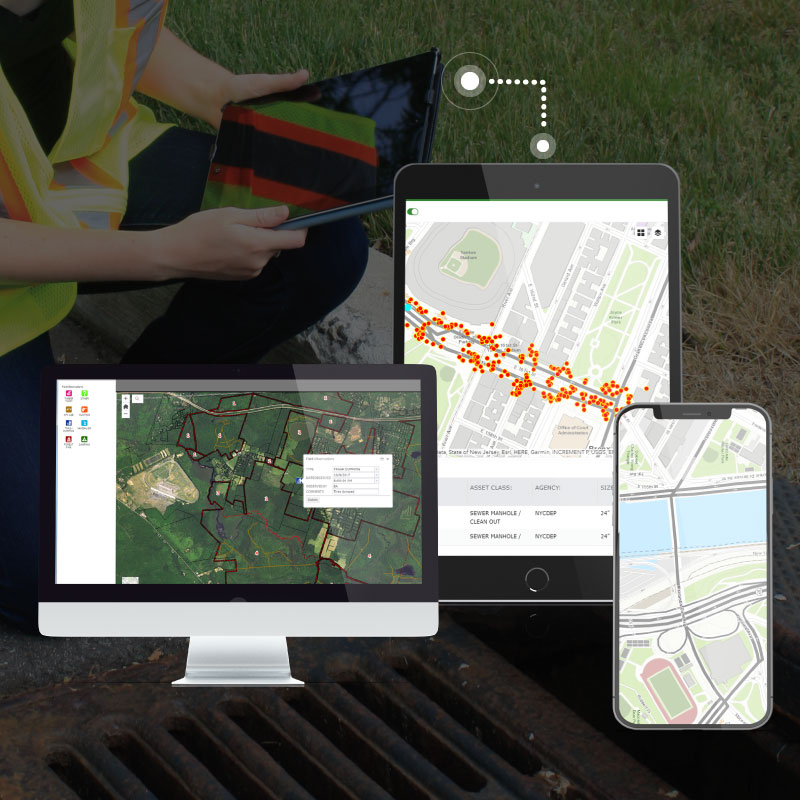 Desktop and handheld devices are compatible with a GIS program