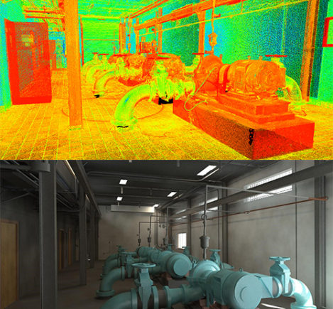 3d scan of hardware transformed into a BIM